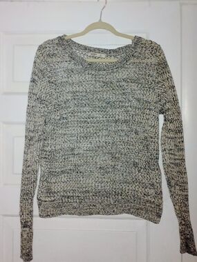 Old Navy Marled Crewneck Sweater in Beige - Navy - Grey